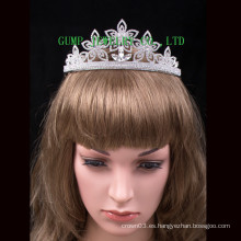 Corona nupcial del rhinestone de la tiara de la manera